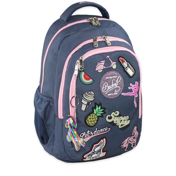 Rucsac oval Budmil, Samantha, albastru inchis, 32 x 16 x 40 cm Rucsac oval Budmil, Samantha, albastru inchis, 32 x 16 x 40 cm