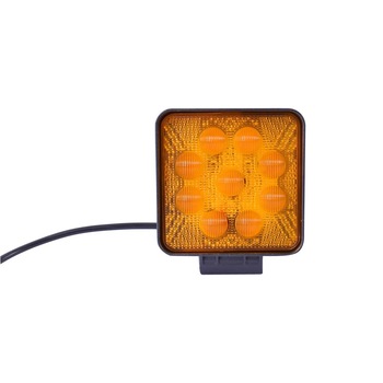 Lampa iluminat pentru ceata cu 9 leduri 10-30V 27W - unghi radiere 60 de grade tip flood patrata Lampa iluminat pentru ceata cu 9 leduri 10-30V 27W - unghi radiere 60 de grade tip flood patrata