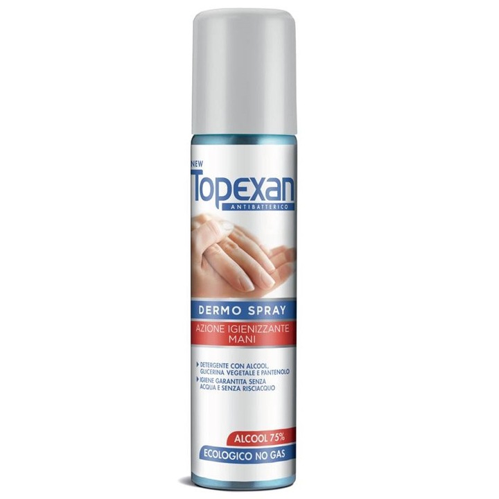 Spray Ecologic Igienizant maini Alcool 75% fara clatire 90ml, Italy, flacon Aluminiu