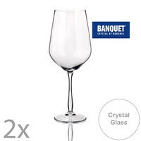 Set 2 pahare vin alb/rosu/roze, Bohemia Cristal, Gourmet, 715 ml