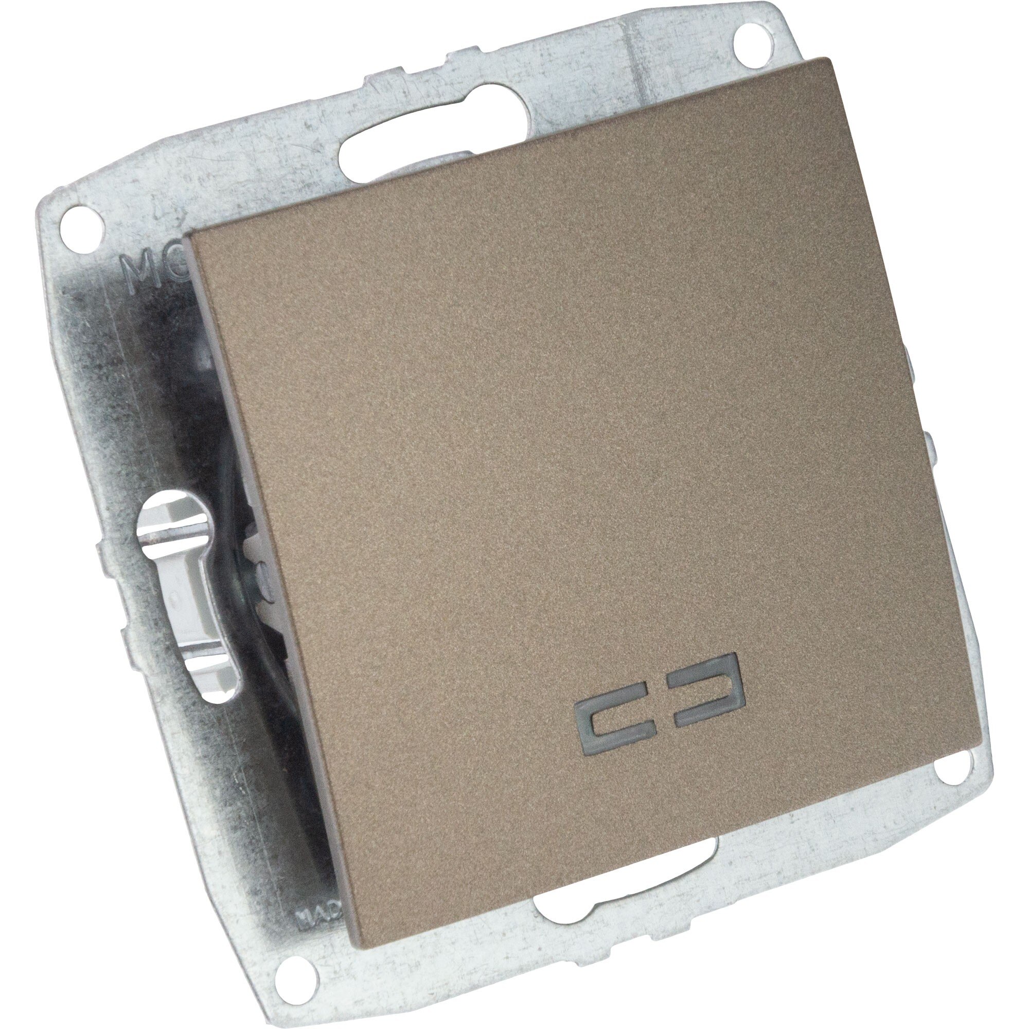 Mecanism Intrerupator simplu cu LED Mono Electric, 10A, light fume