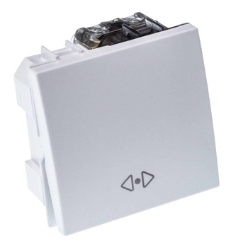 Intrerupator cap cruce Mono Electric SERIA M, 2 module, 10A, alb Intrerupator cap cruce Mono Electric SERIA M, 2 module, 10A, alb