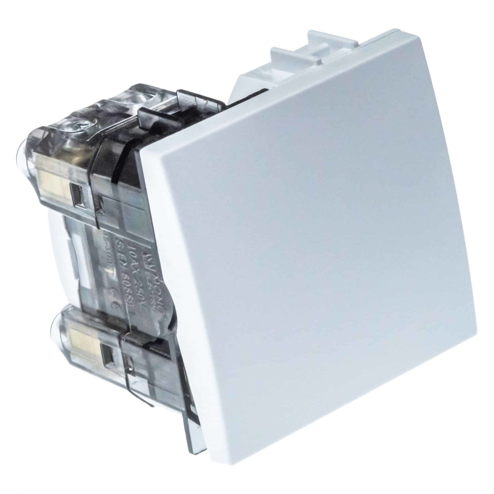 Intrerupator simplu Mono Electric SERIA M, 2 module, 10A, alb