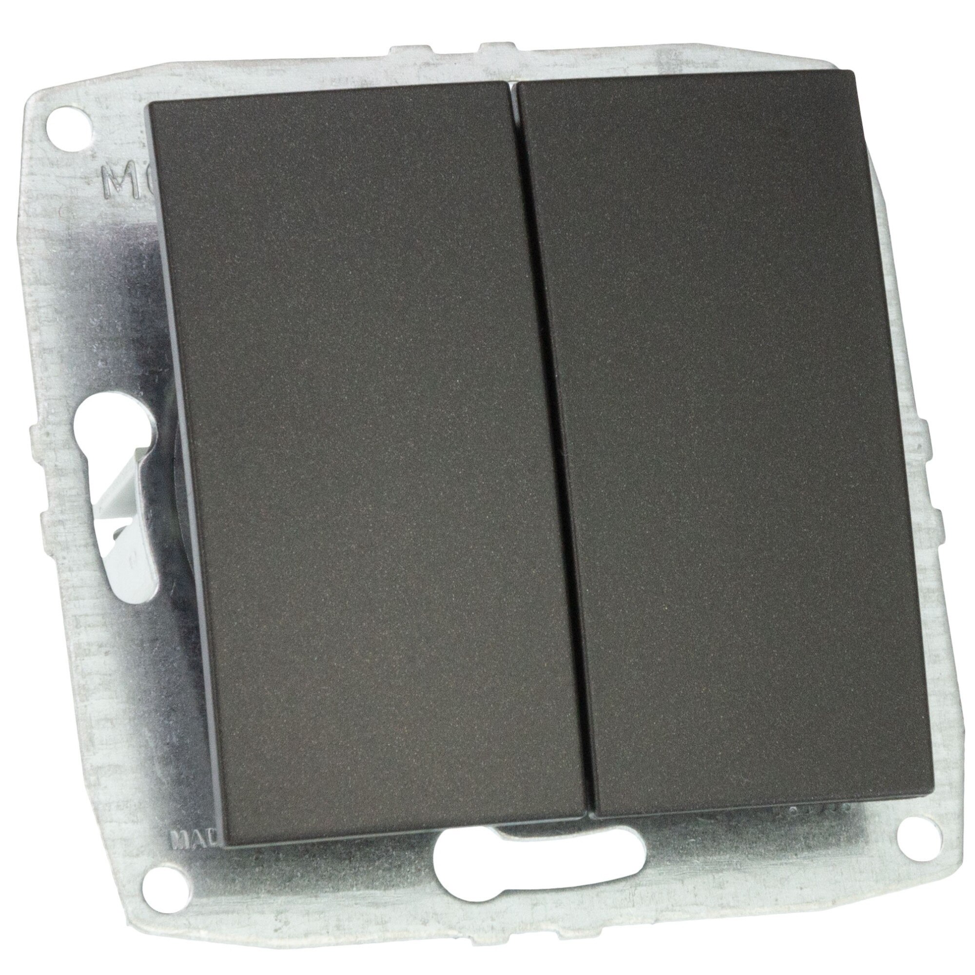 Mecanism Intrerupator dublu Mono Electric, 10A, fume