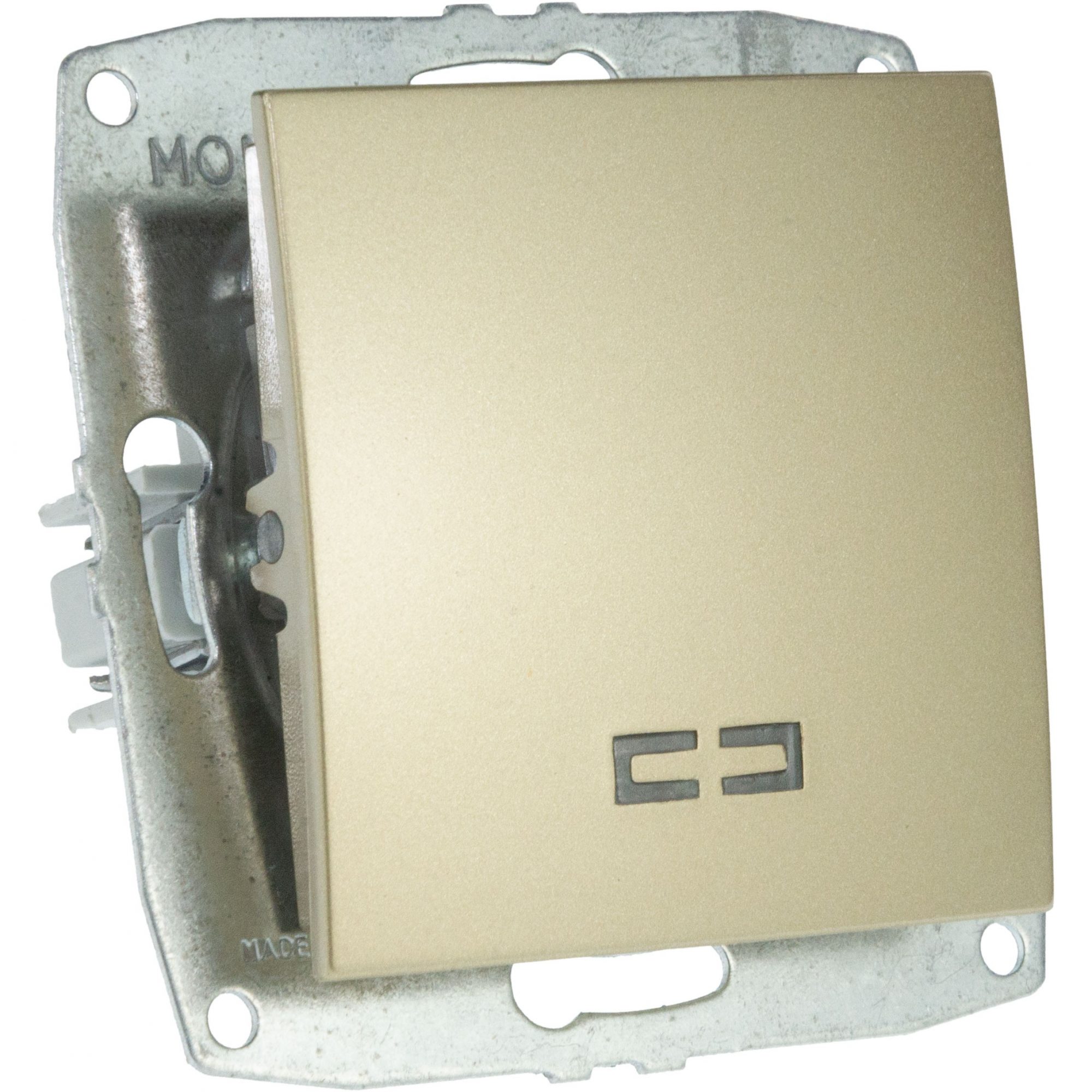 Mecanism Intrerupator simplu cu LED Mono Electric, 10A, titanium