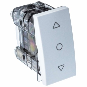 Intrerupator de control jaluzele Mono Electric SERIA M, 1 modul, 10A, alb Intrerupator de control jaluzele Mono Electric SERIA M, 1 modul, 10A, alb