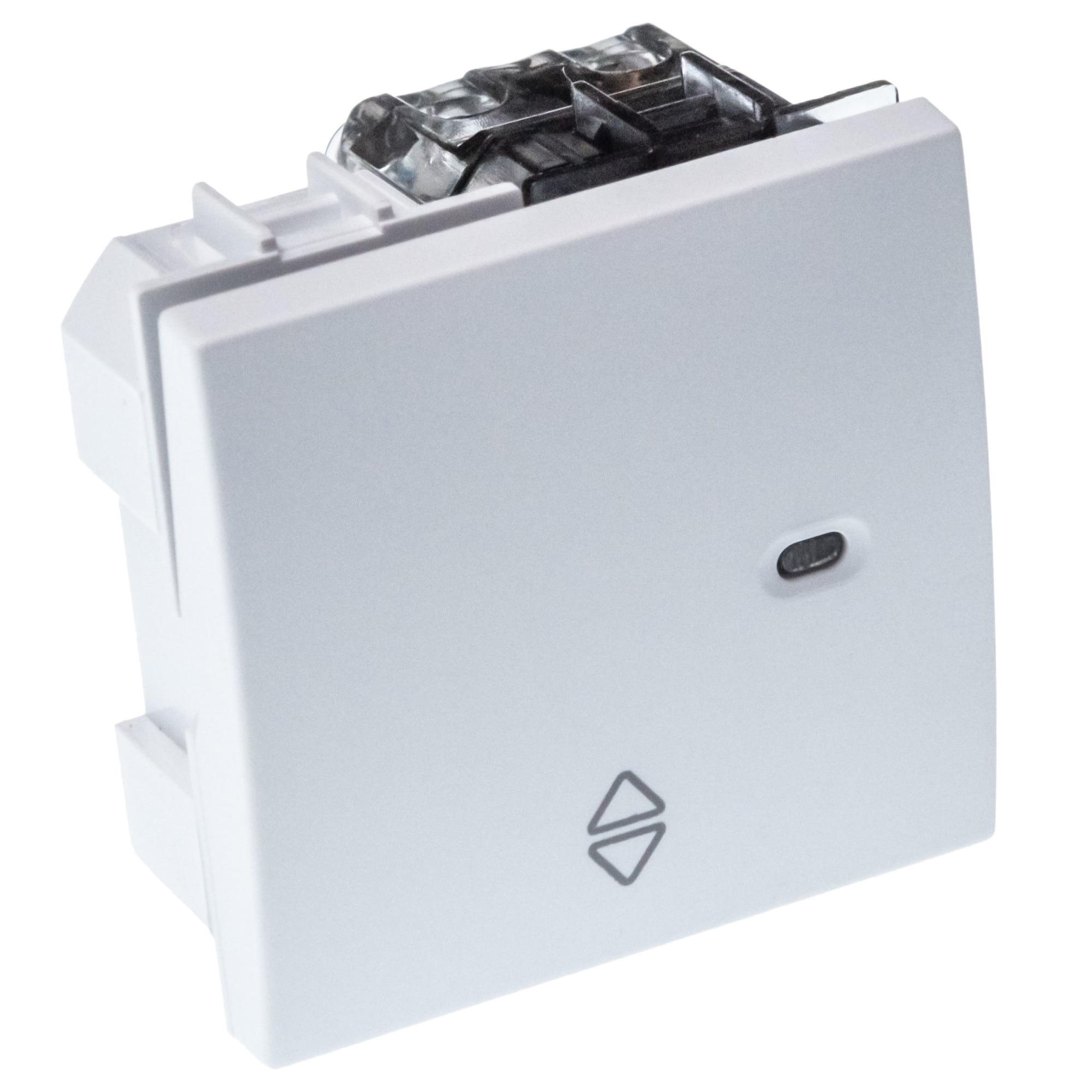 Intrerupator cap scara Mono Electric SERIA M, cu LED, 2 module, 10A, alb