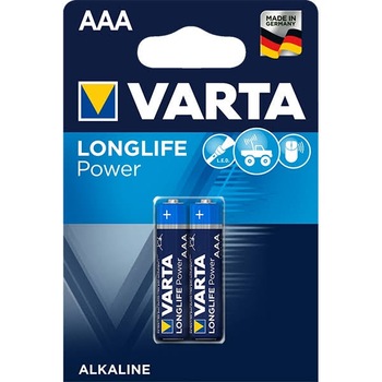 Baterii alkaline Longlife Power Varta AAA 2 buc Baterii alkaline Longlife Power Varta AAA 2 buc