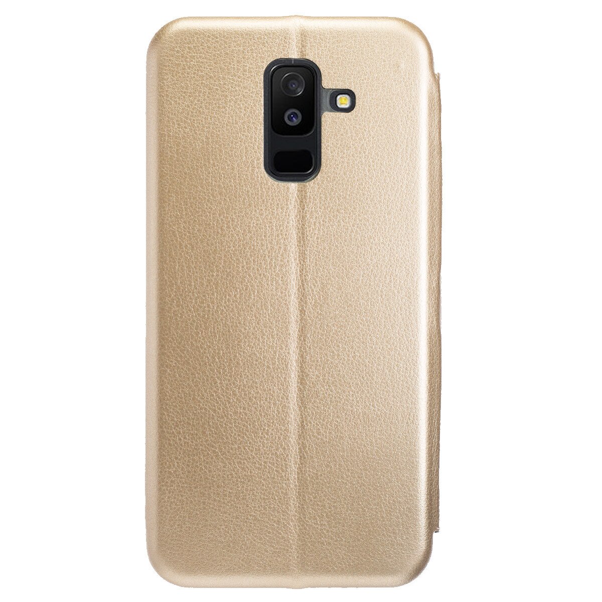 Husa Book Satinat Samsung Galaxy A6 Plus 2018, Auriu