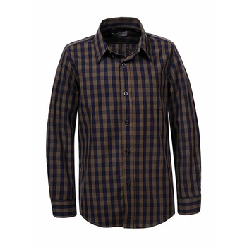 Camasa casual baieti, Fantasia Land, model Glo, carouri maro-bleumarin Camasa casual baieti, Fantasia Land, model Glo, carouri maro-bleumarin