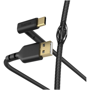 Cablu de incarcare/date Hama Stand, USB Type-C, 1.5m, Negru Cablu de incarcare/date Hama Stand, USB Type-C, 1.5m, Negru