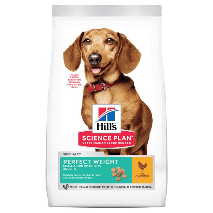 Hrana pentru Caini, Hill's SP Canine Adult Perfect Weight Small and Miniature Pui, 1.5 Kg