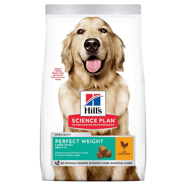 Hrana pentru Caini, Hill's SP Canine Adult Perfect Weight Large Breed Pui, 12 Kg