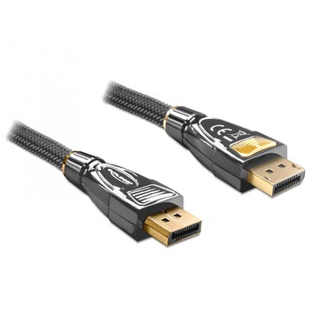 Cablu DisplayPort v1.2 4K Ultra HD 60Hz Premium T-T 3m, Delock 82772 Cablu DisplayPort v1.2 4K Ultra HD 60Hz Premium T-T 3m, Delock 82772