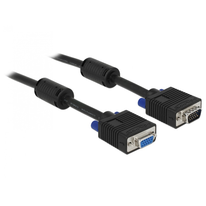 Cablu prelungitor SVGA 15T-15M 1m, Delock 82563