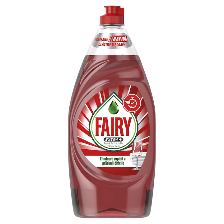 Detergent de vase Fairy Extra+ Fructe de padure rosii 900 ml