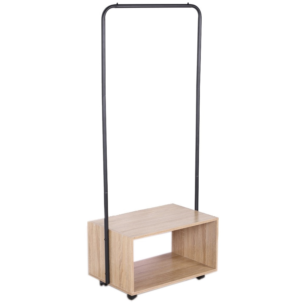 Suport metalic cu rafturi pentru umerase si incaltaminte 64.5X40X152cm Metal+PAL, GRUNBERG, RF3103