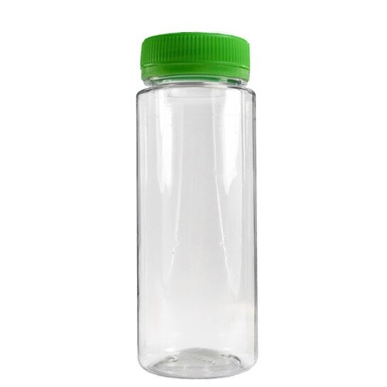 Set Flacoane 150ml, pet transparent, rotunde, capac verde, F38mm, 250 buc