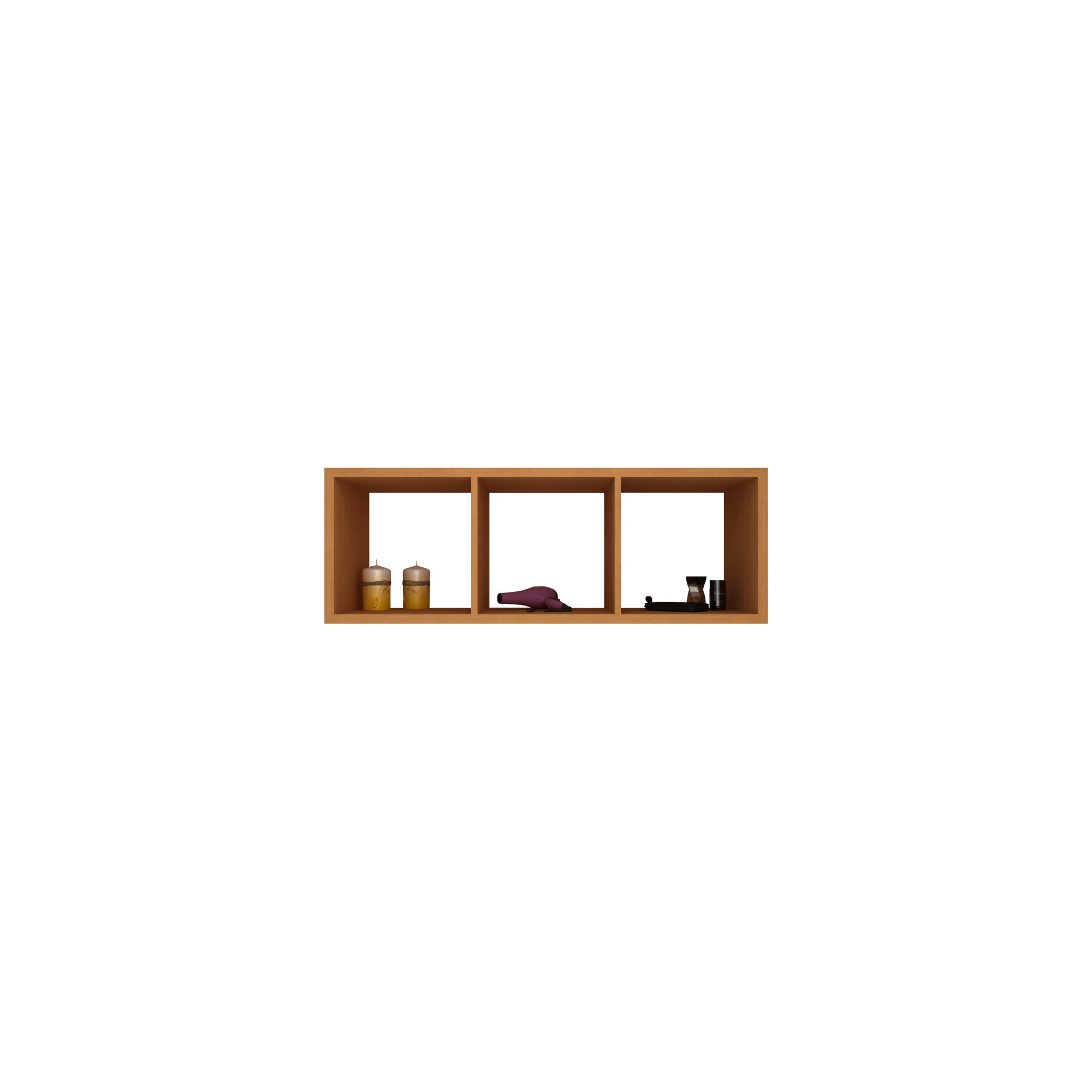 Etajera 3 Casete 25mm, Stejar Natur, 113 x 40 x 33 cm