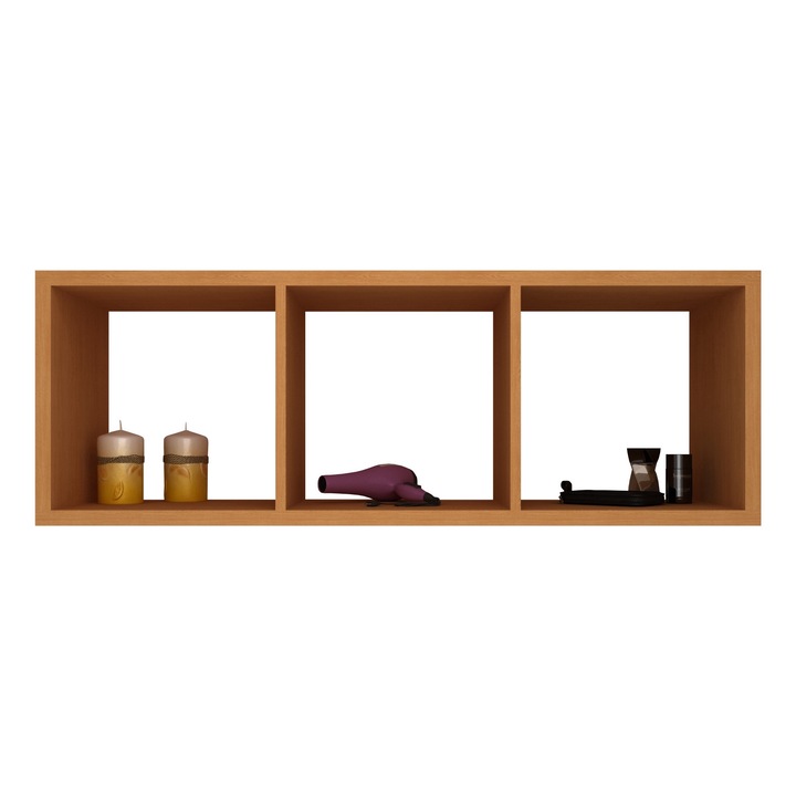 Etajera haaus Lira, 3 Casete, Stejar Natur, 25 mm, 113 x 40 x 33 cm