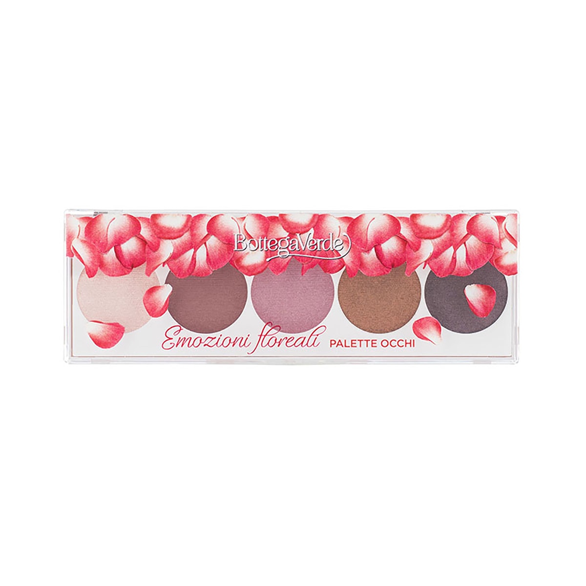 Paleta pentru ochi cu extract de trandafir , nuante naturale - Emozioni Floreali, Bottega Verde
