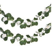 plante artificiale decorative ghirlanda din geranium cu frunze verzi si flori albe lungime 178 cm imagen 35_0_
0