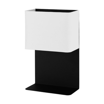 Aplica GALDAKAO, EGLO, LED, 5.4W, 410 lm, lumina calda, otel, negru, material textil, alb, 32 x 20 cm Aplica GALDAKAO, EGLO, LED, 5.4W, 410 lm, lumina calda, otel, negru, material textil, alb, 32 x 20 cm