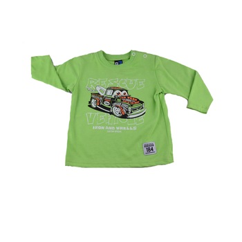 Bluza cu maneca lunga pentru baieti GT-3951V, Verde, 74 Bluza cu maneca lunga pentru baieti GT-3951V, Verde, 74