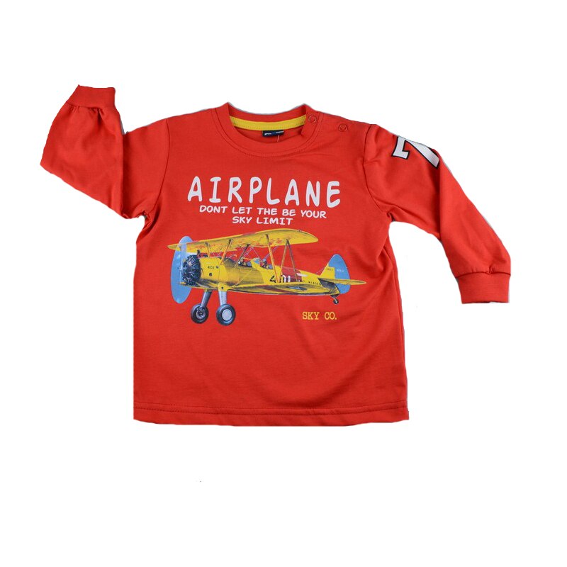 Bluza cu maneca lunga pentru baieti GT GT-5612RO, Rosu, 80