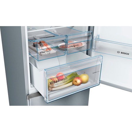 Combina frigorifica Bosch KGN39XI326, 366 l, Clasa A++, No Frost, VitaFresh, Iluminare LED, H 203 cm, Inox