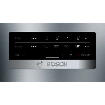 Combina frigorifica Bosch KGN39XI326, 366 l, Clasa A++, No Frost, VitaFresh, Iluminare LED, H 203 cm, Inox