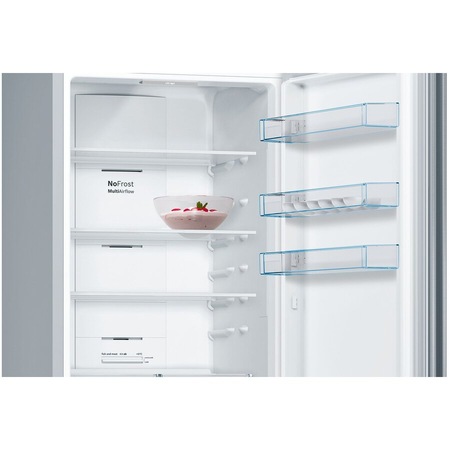 Combina frigorifica Bosch KGN39XI326, 366 l, Clasa A++, No Frost, VitaFresh, Iluminare LED, H 203 cm, Inox