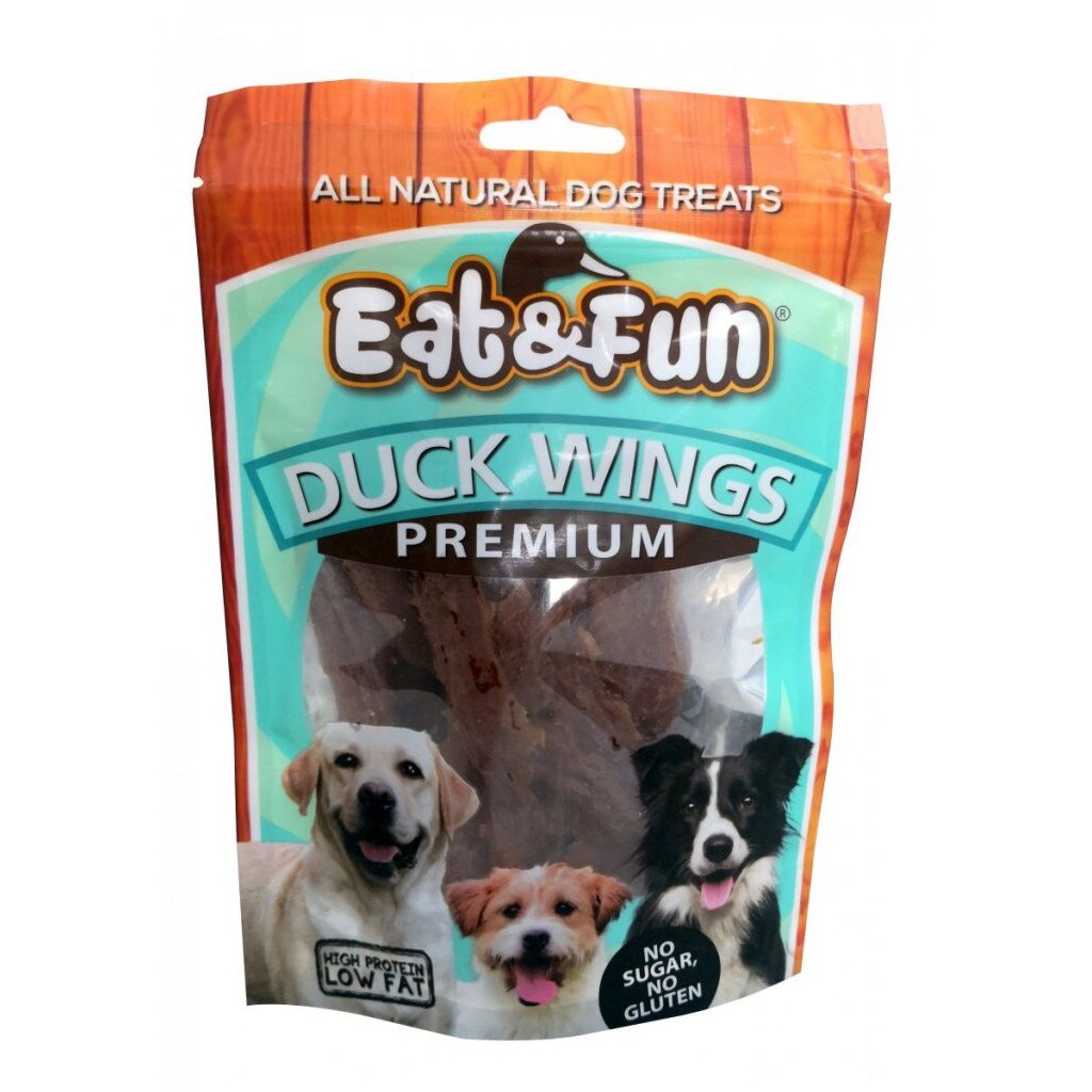 Recompense Caini Eat&Fun aripi de rata 100 g Premium