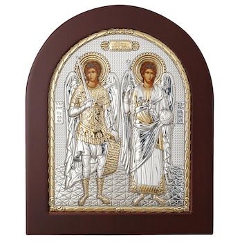 Sfintii Arhangheli Mihail si Gavril Icoana Argintata 14.7x18 cm ClassGifts Sfintii Arhangheli Mihail si Gavril Icoana Argintata 14.7x18 cm ClassGifts