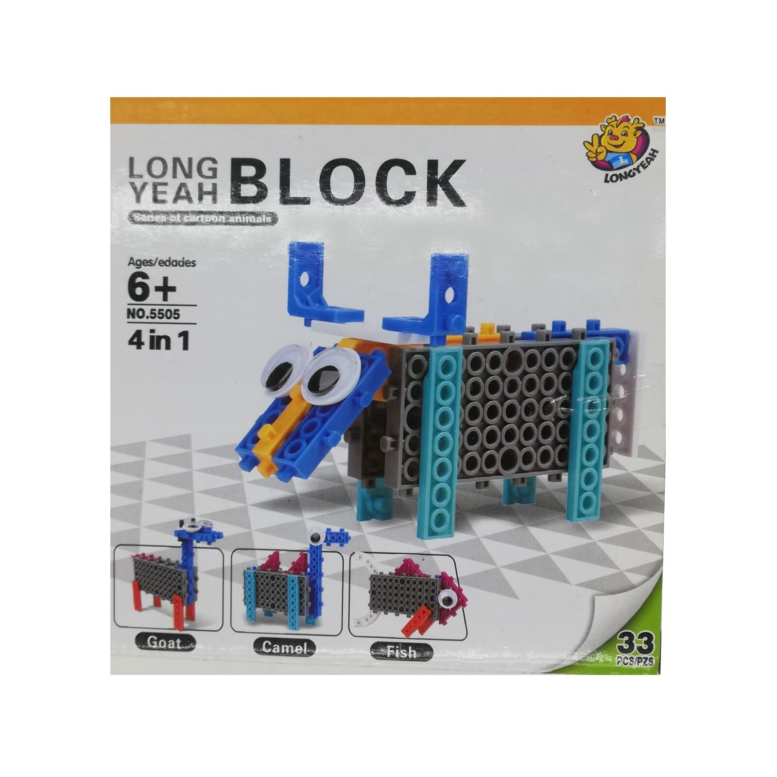 Joc educativ, 4 in 1, creativ, 33 piese, multicolor, +6ani