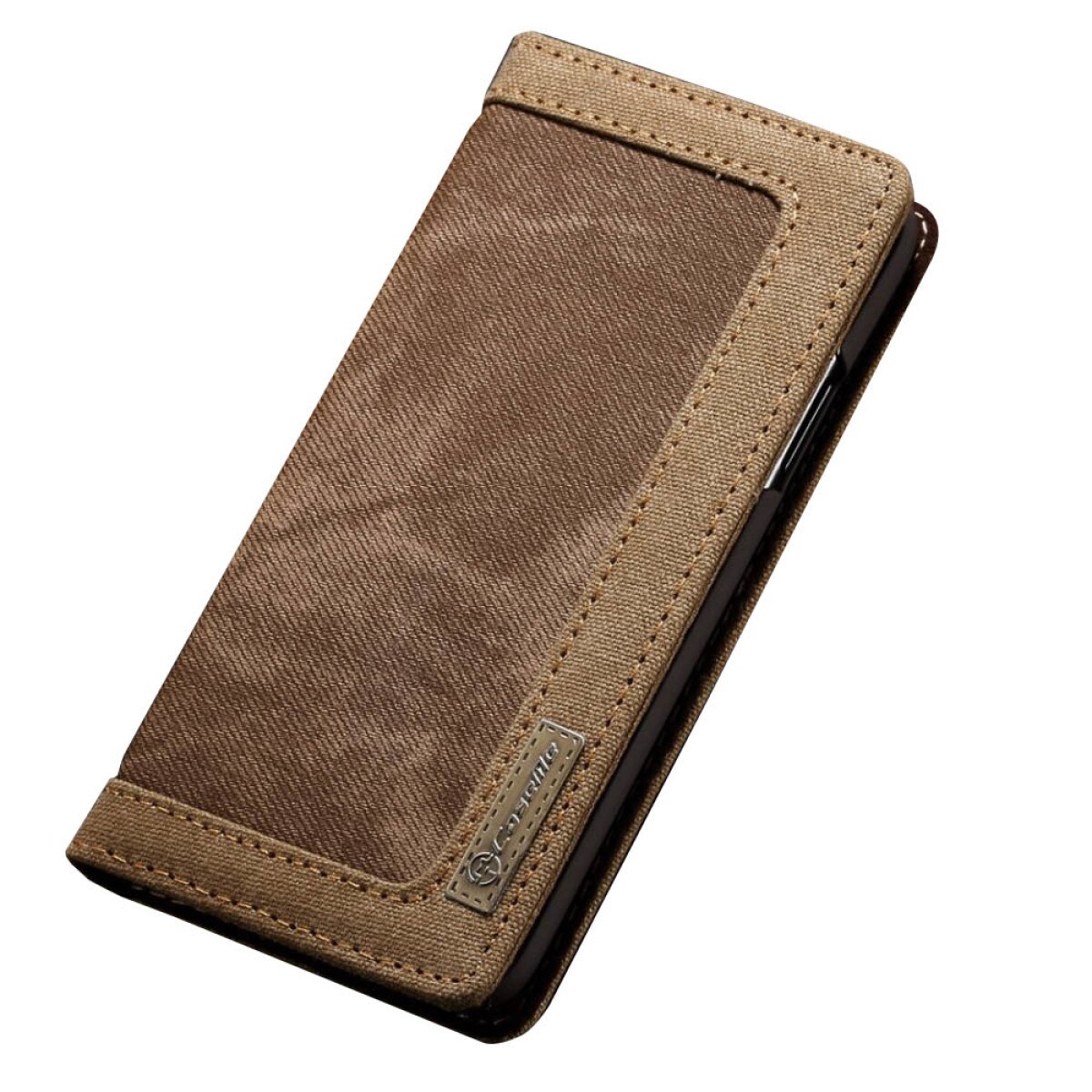 Husa Canvas iPhone XS 5.8'', CaseMe, Maro inchis