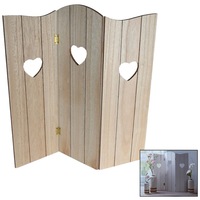 Decor fereasta, din lemn, 3 piese, 58.5 x 58 x 0.8 cm, ecran geam paravan pervaz, crem