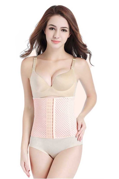 Corset modelator cu balene, Bej