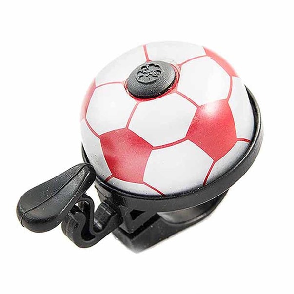 Clopotel , sonerie pentru bicicleta , din plastic , rotund , minge de fotbal