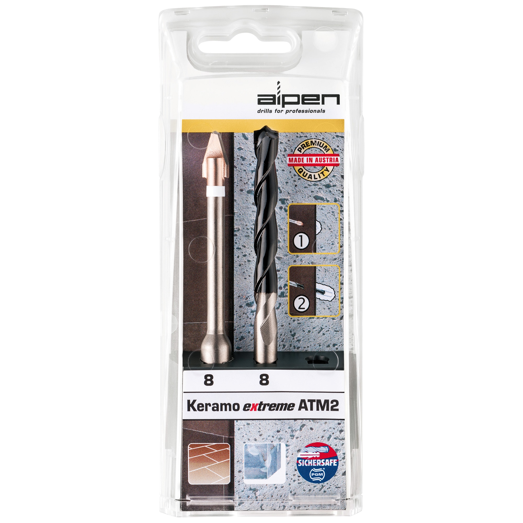 Set 2 burghie Alpen 8 mm ceramica+beton