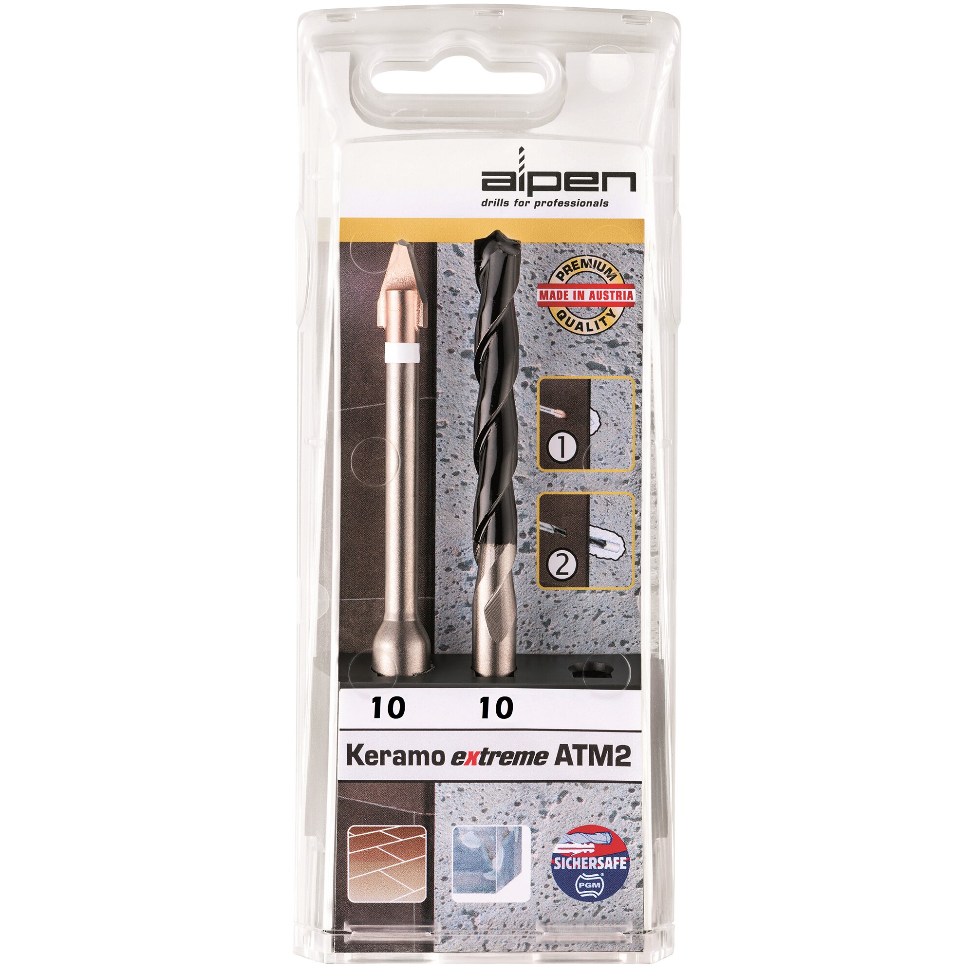 Set 2 burghie Alpen 10 mm ceramica+beton