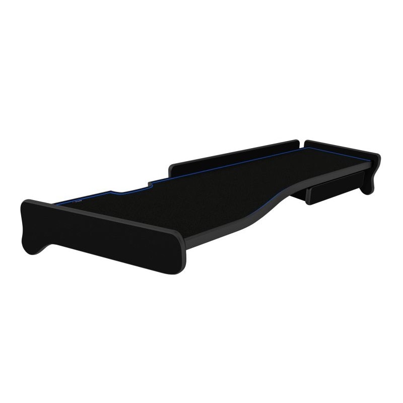 Masa bord, F-CORE, model lung, cu sertar, pentru MERCEDES ACTROS MP2 / MP3, 2002+, Negru/ Albastru