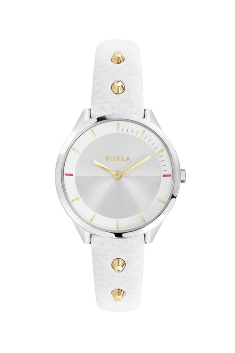 Furla, Kvarc karóra szegecses rátétekkel, fehér/ezüstszín/aranyszín