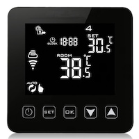 termostat wifi negru tehniplast 3a cu fir montaj in doza 86x86x27 mm imagen 0_0_0
