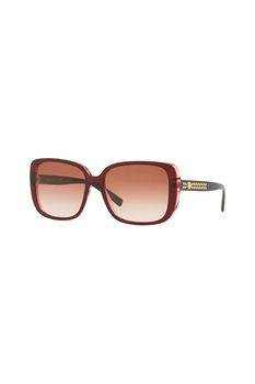 Versace, Ochelari de soare butterfly patrati, Rosu inchis/Negru, 56-16-140 Standard Versace, Ochelari de soare butterfly patrati, Rosu inchis/Negru, 56-16-140 Standard