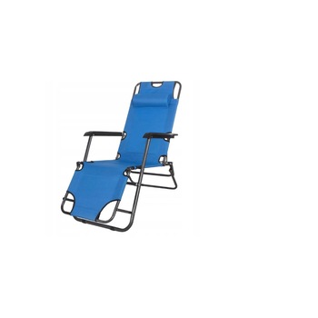 Scaun De Gradina GAIA, Pliabil In 3 Pozitii, Cadru Metalic, Reglabil, Usor De Curatat, Albastru Scaun De Gradina GAIA, Pliabil In 3 Pozitii, Cadru Metalic, Reglabil, Usor De Curatat, Albastru