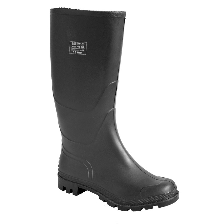 Cizme PVC Wellington 04, Negru, 46