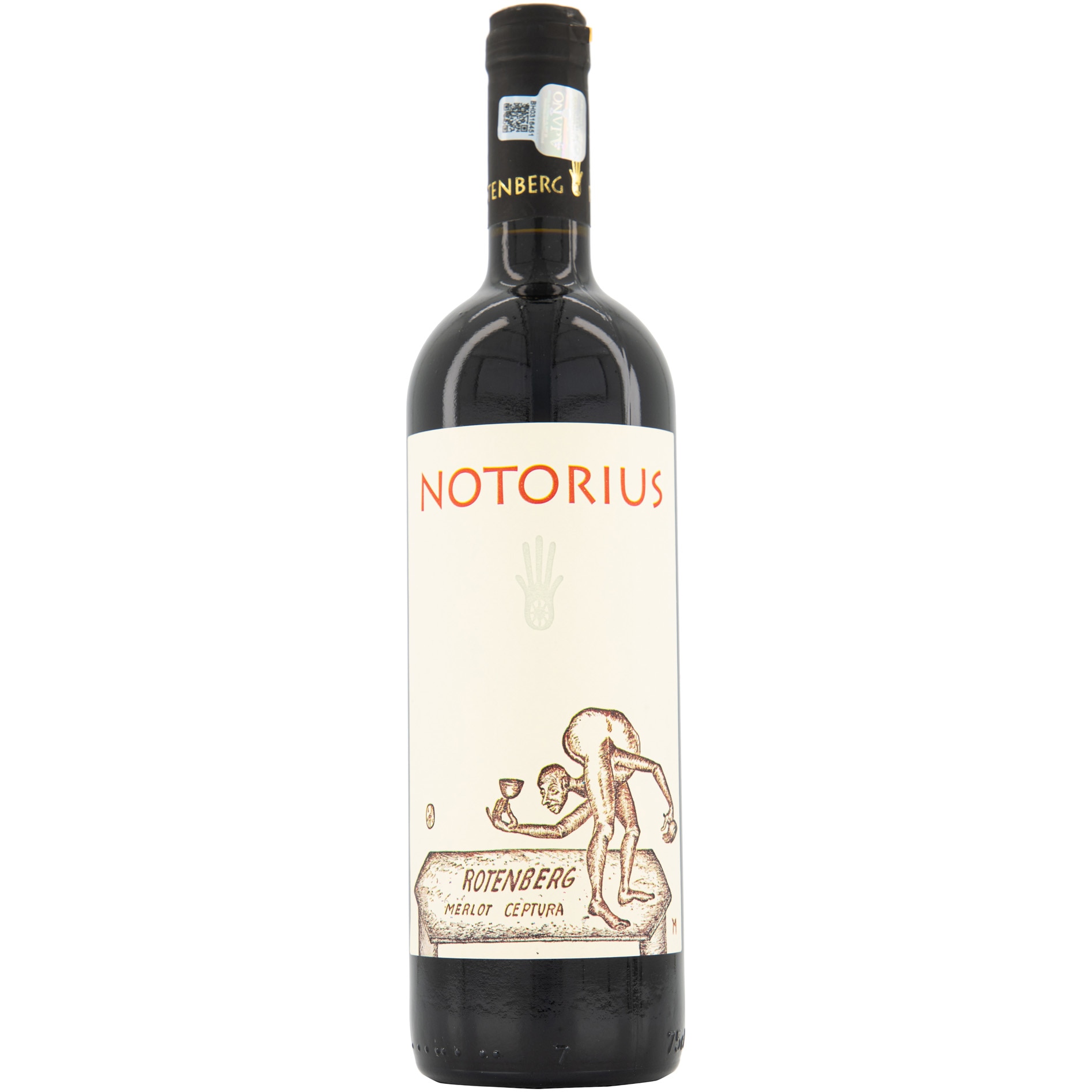 Vin Rosu Rotenberg Notorius, Merlot Sec, 0.75l