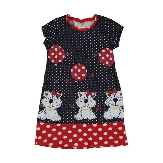 Rochita casual, de vara, Puppy, bumbac, multicolor