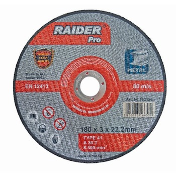 Disc pentru taiat metal 125x3.0x22.2mm, Raider 160125 Disc pentru taiat metal 125x3.0x22.2mm, Raider 160125